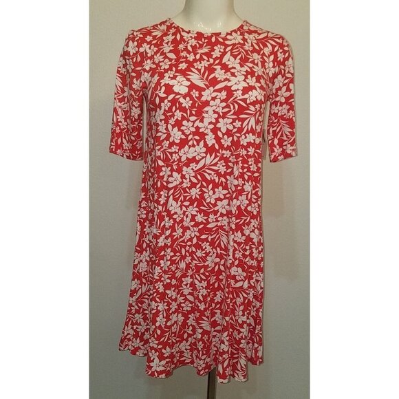 Old Navy Dresses & Skirts - NWT Old Navy Floral Dress Size XS Short Salmon/Red + Ivory
